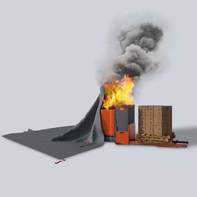Bridgehill Forklift Fire Blanket_Warehouse fire 