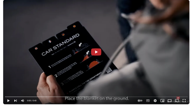 Slik bruker du det i et parkeringshus_Bridgehill brannteppe