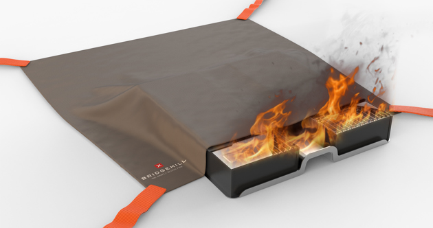 Brann i litiumbatteri delvis dekket_Litium brannteppe