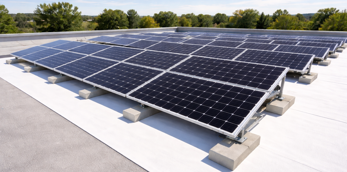Bridgehill FireBlock membrane increases bifacial PV output through albedo effect