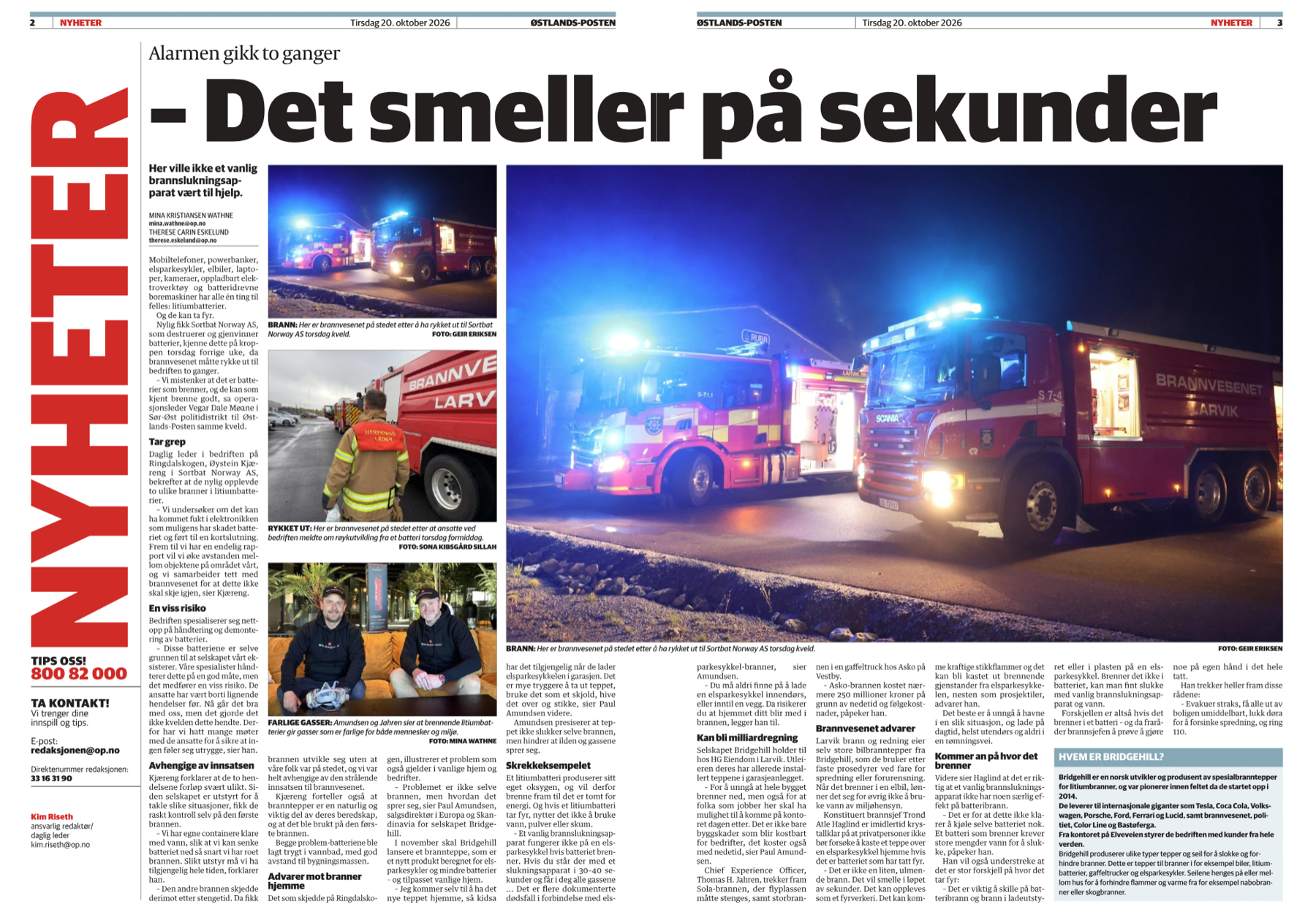 – Det smeller på sekunder