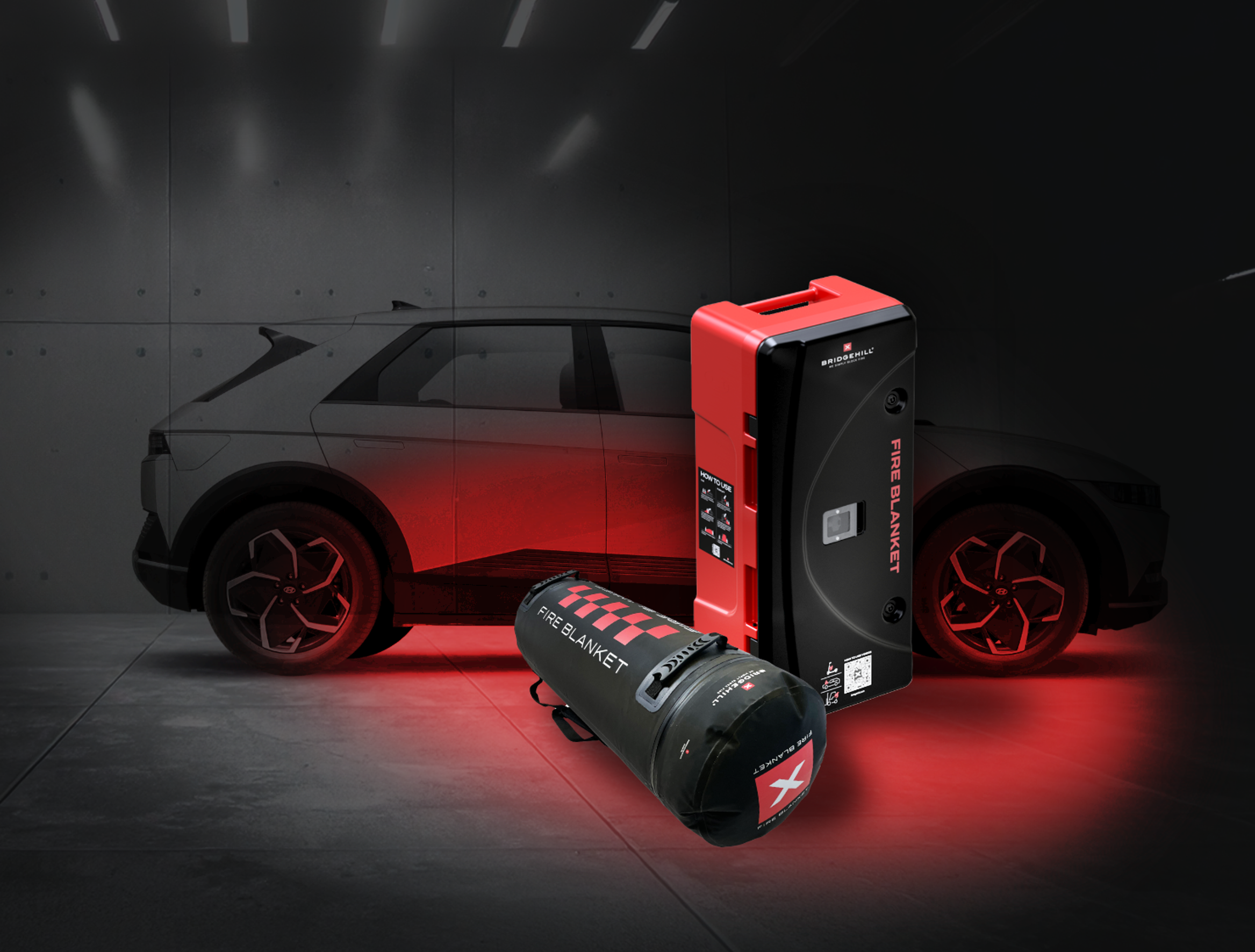 Bridgehill EV Fire Blanket Fire Blanket Cabinet