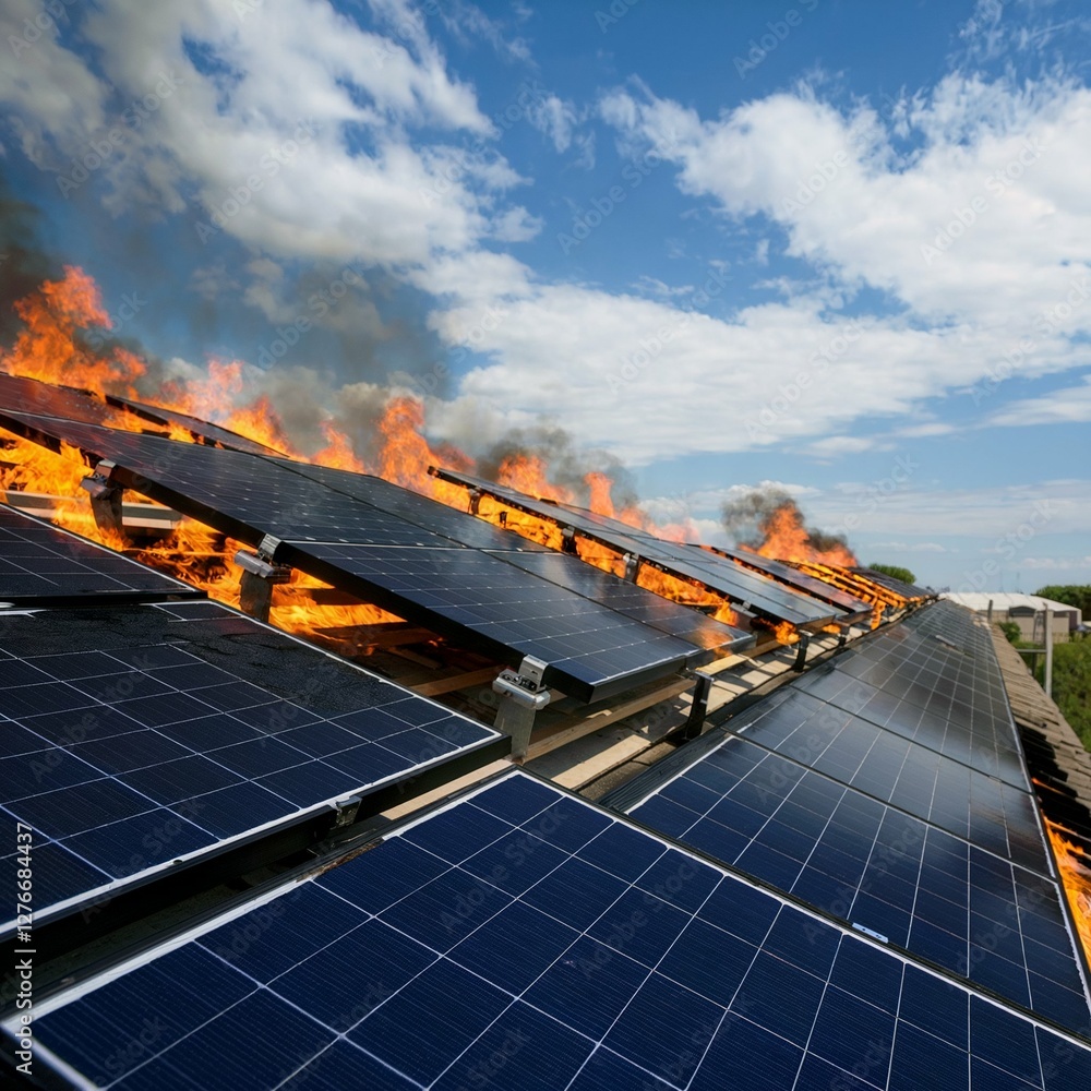 Solar Panels On Fire (1)