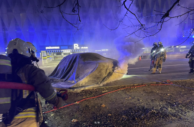 EV Fire In Vilnius Lithuania