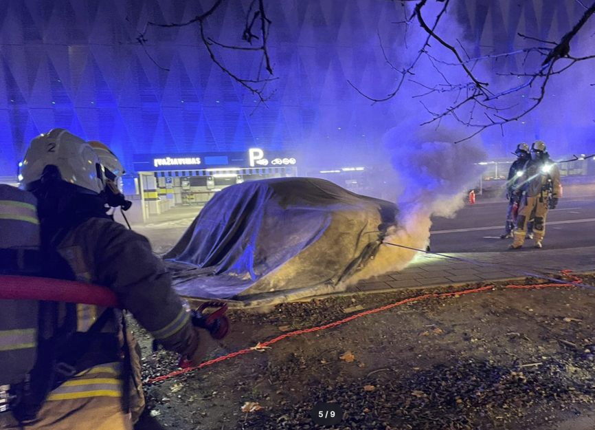 EV Fire In Vilnius Lithuania